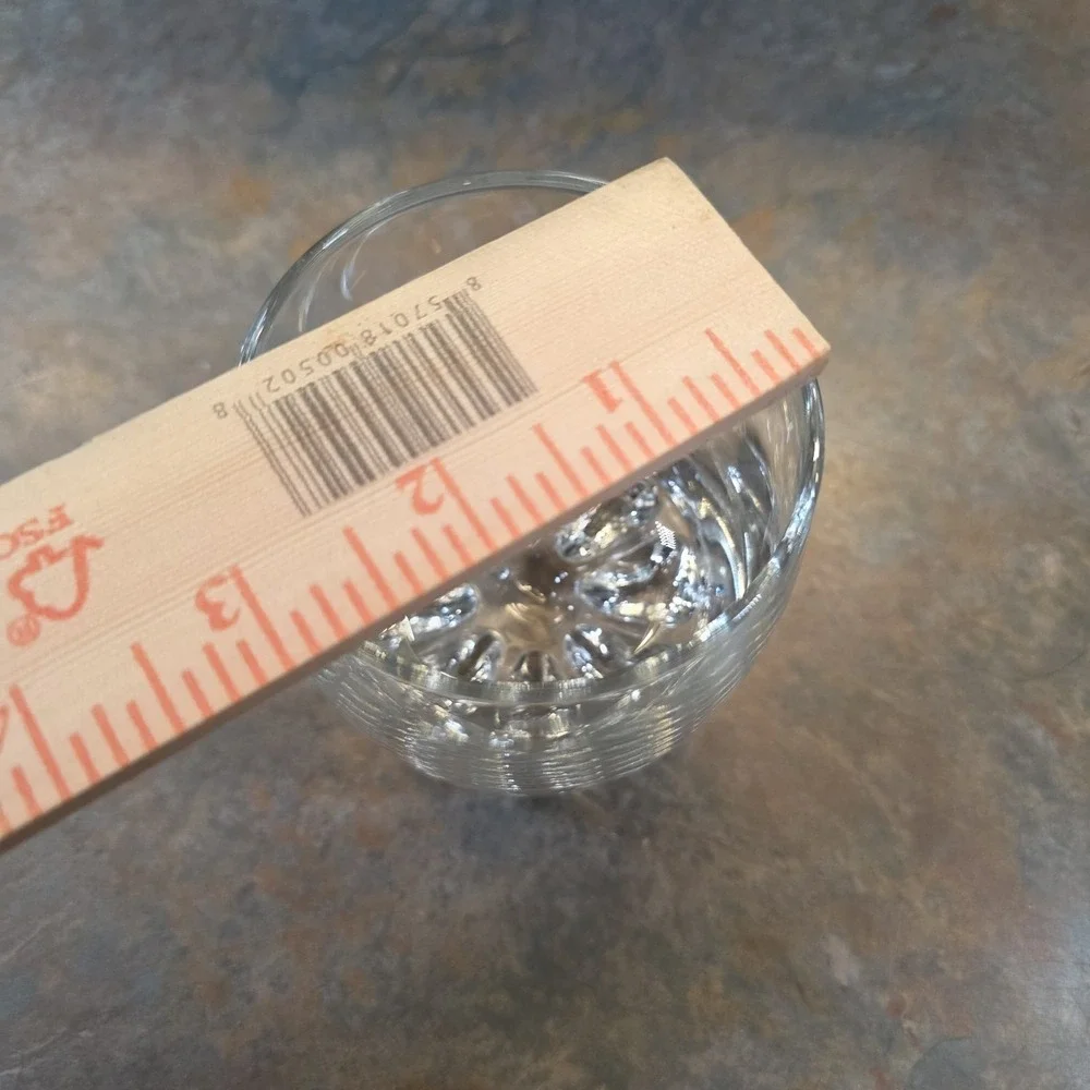 Crown ROYAL Whiskey Embossed Rocks Glass - Round Bottom Made in Italy